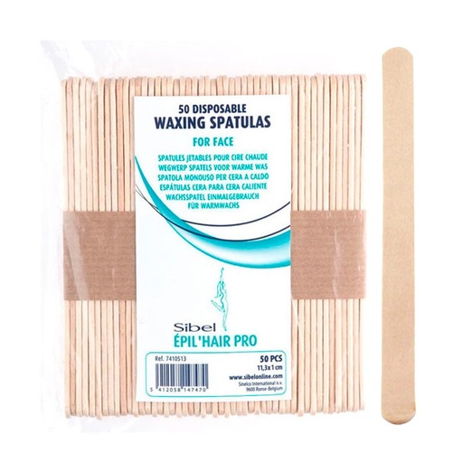 [P001304] SIBEL EHP Espátulas de madera desechables 50pzs