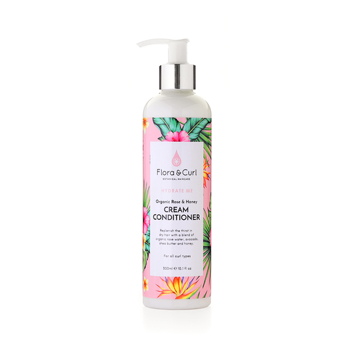 [FC009] Flora & Curl Organic Rose & Honey Cream Conditioner 300ml.